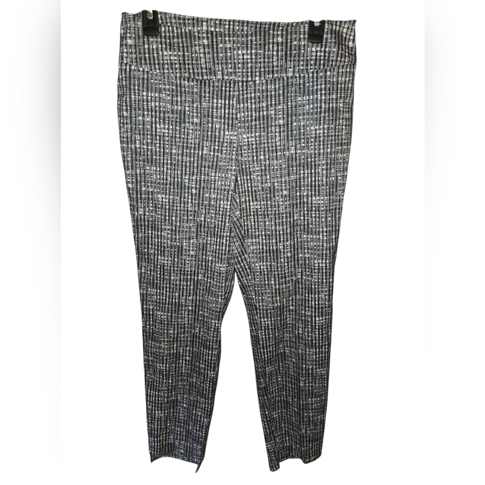 Up! Black, Gray and White Patterned Stretch Pants, Like New, Size 8